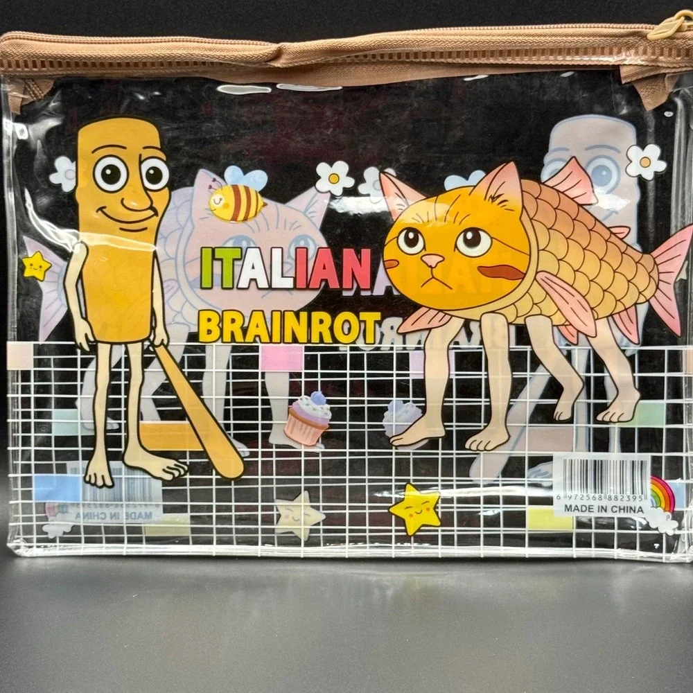 Clear Zipper Pouch Bag Cute Cartoon Character‎ Design Stationery Pencil Case